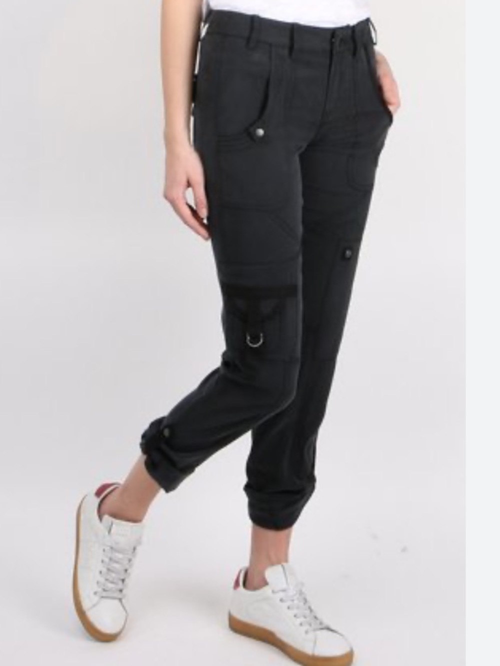 GO SILK ARMY PANTS in Washed Black Sz 4